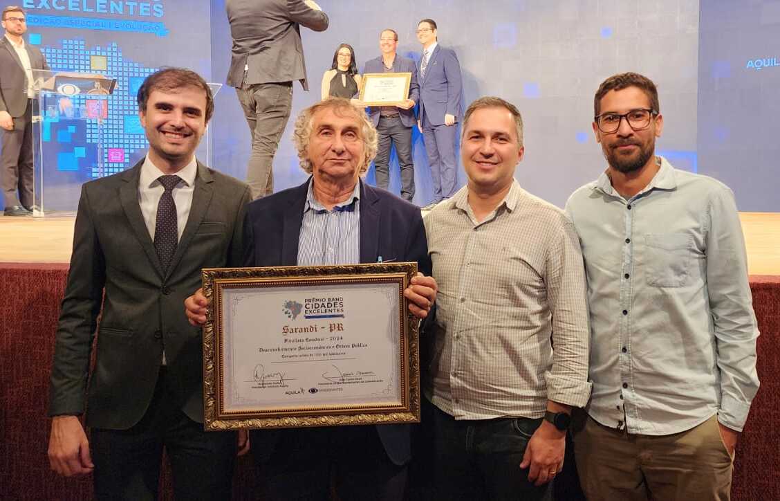 Sarandi recebe 'Prêmio Band Cidades Excelentes' por boas práticas de gestão